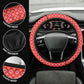 Retro Orange Pattern Steering Wheel Cover