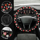 Black Strawberries Steering Wheel Cover