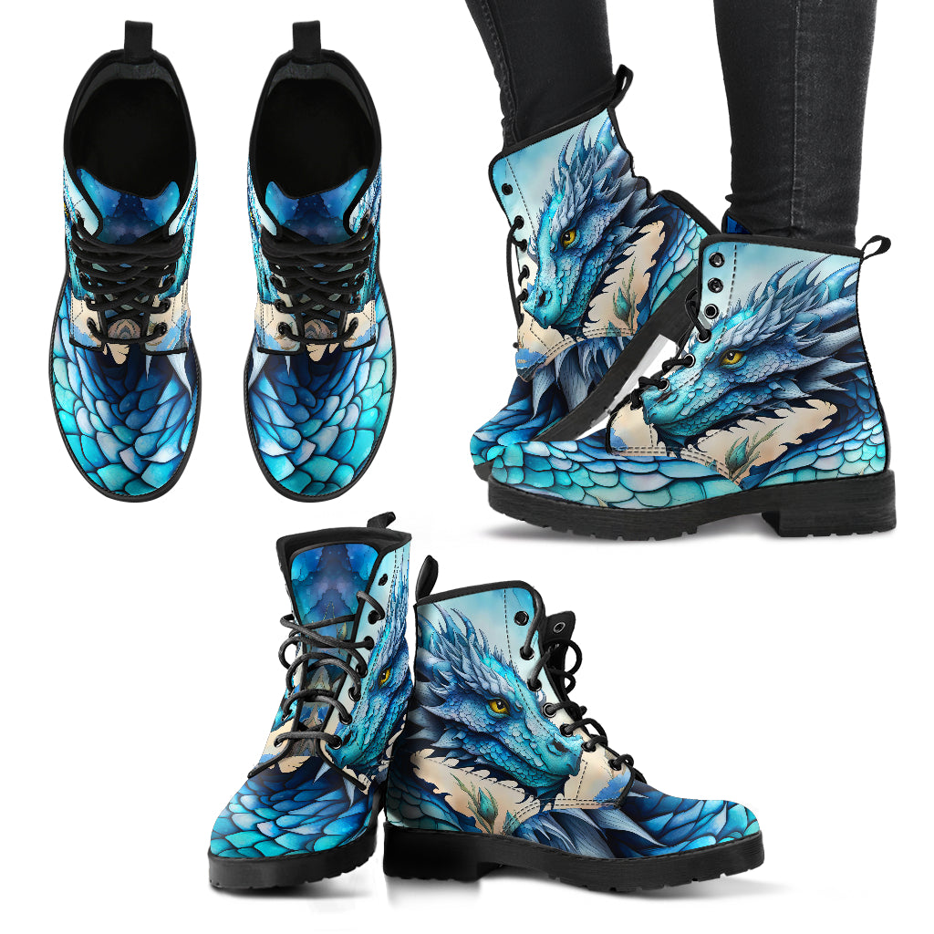 blue dragon ankle boots, dnd combat boots