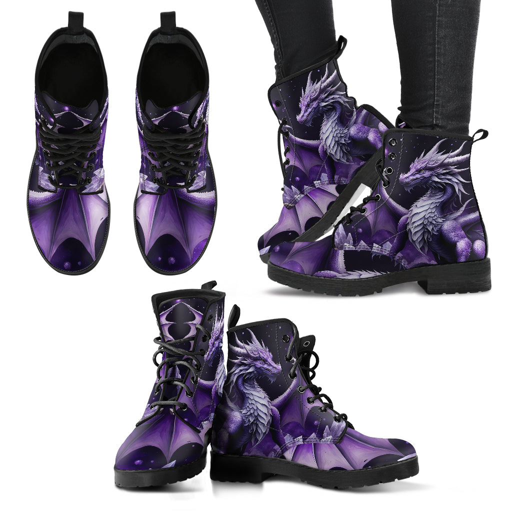 Purple Dragons Combat Boots Design #012