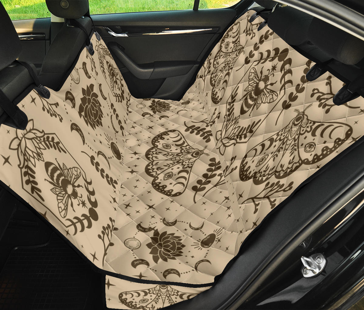 Honey Bee and Moth Car Pet Seat Cover