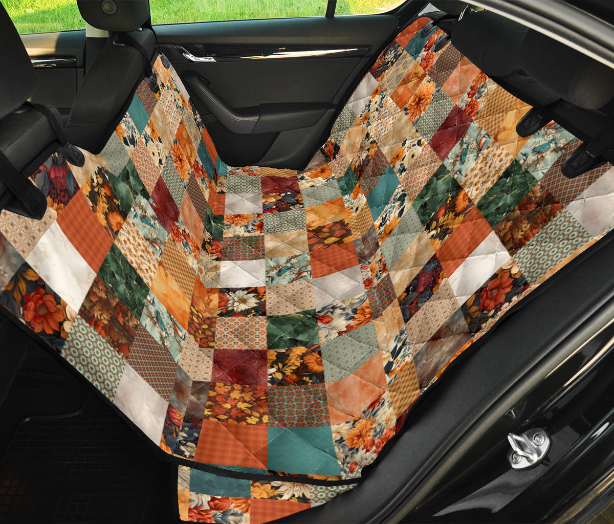 Autumn Patchwork Car Pet Seat Cover