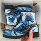 Blue Dragon Ankle Boots Design #002 Combat Boots