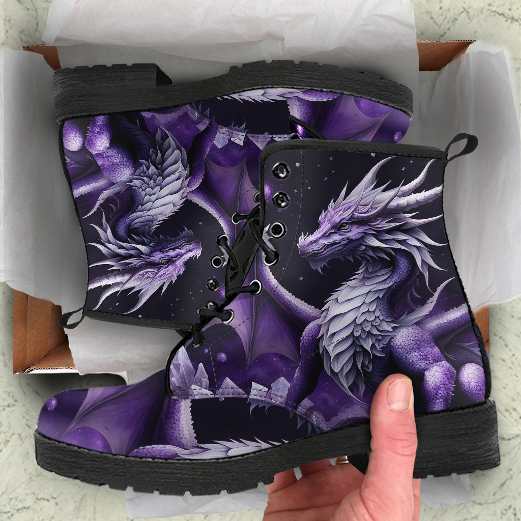 Purple Dragons Combat Boots Design #012