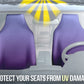 light purple ombre car seat covers