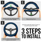 Blue Black Ombre Steering Wheel Cover
