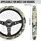 green floral steering wheel cover