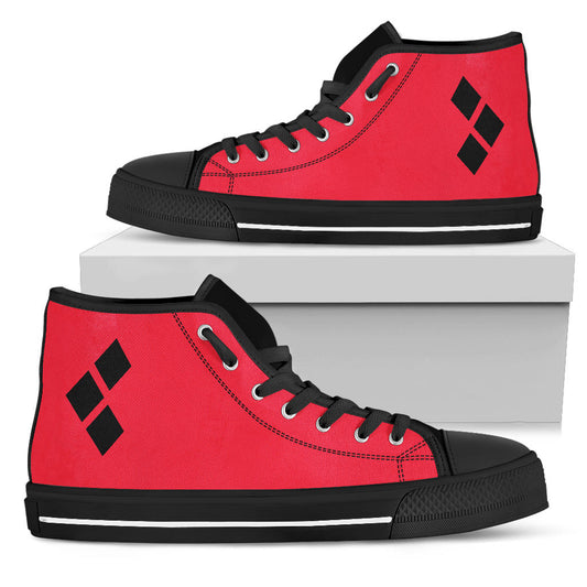 Harley Diamonds Red High Top Shoes (ST)