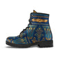 Blue Egyptian ankle boots