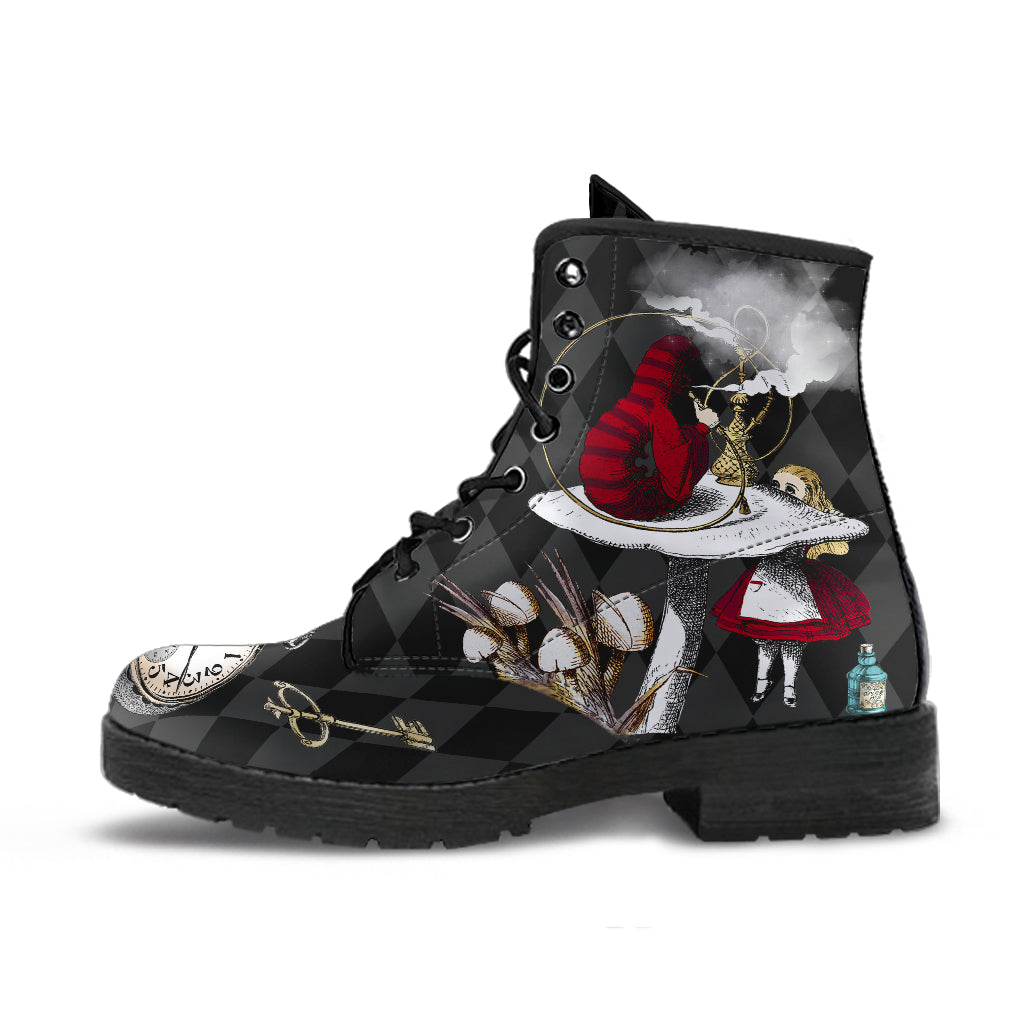 Alice in Wonderland Caterpillar Vegan Boots Mens Womens