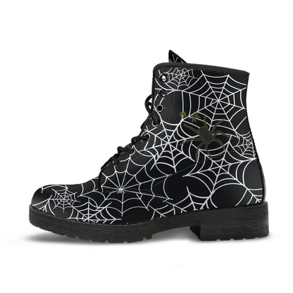Spiderwebs Vegan Leather Boots Mens Womens