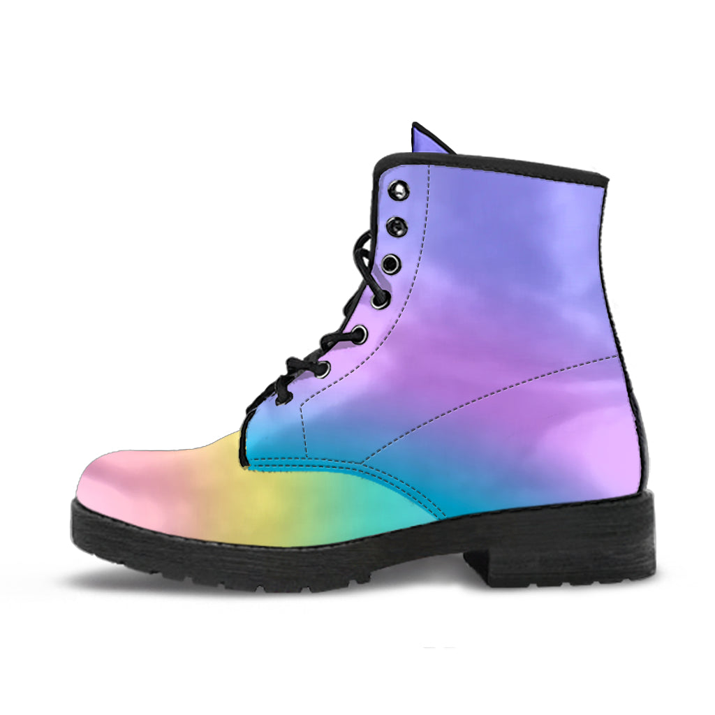 Pastel Rainbow Vegan Boots