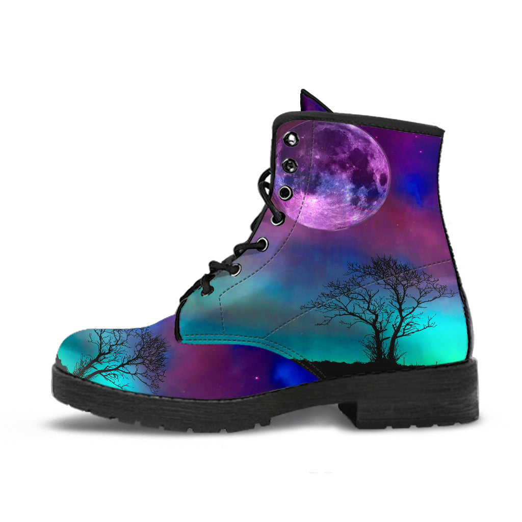 Northern Lights Vegan Boots Turquoise Purple