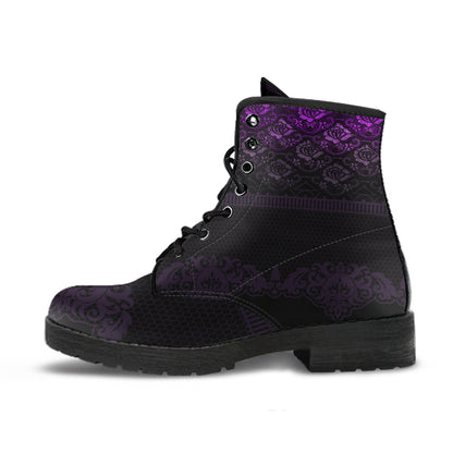 Purple Lace Vegan Goth Boots