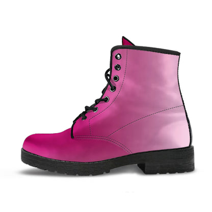 Ombre Pink Vegan Boots Lace-up