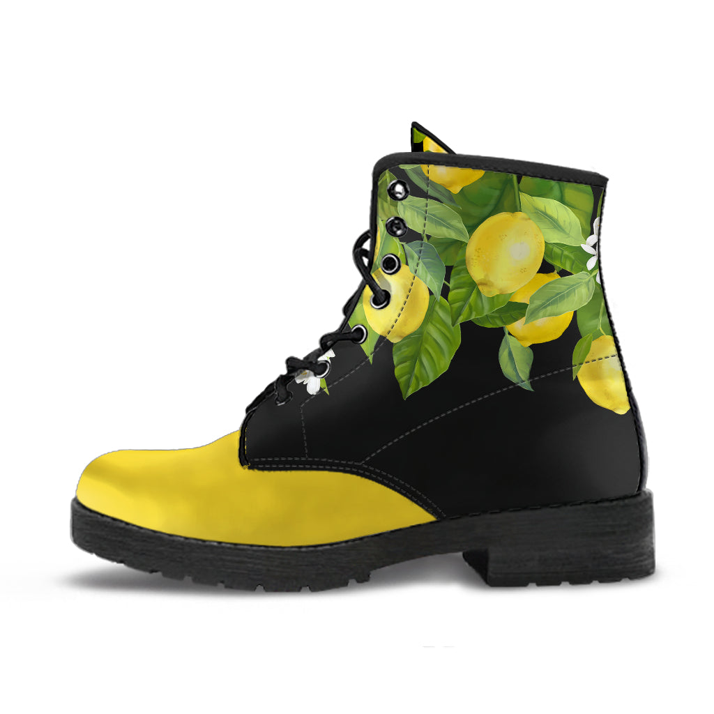 Yellow Lemons Ankle Boots