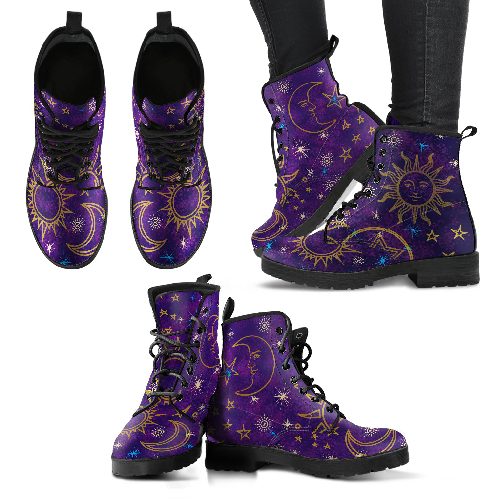 Celestial Purple Vegan Leather Boots (Women's & Men's Available)