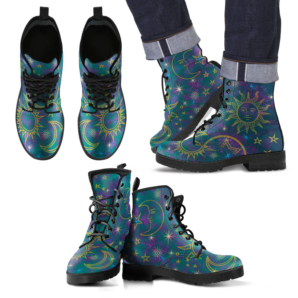Celestial Teal Vegan Leather Boots (Women's & Men's Available)