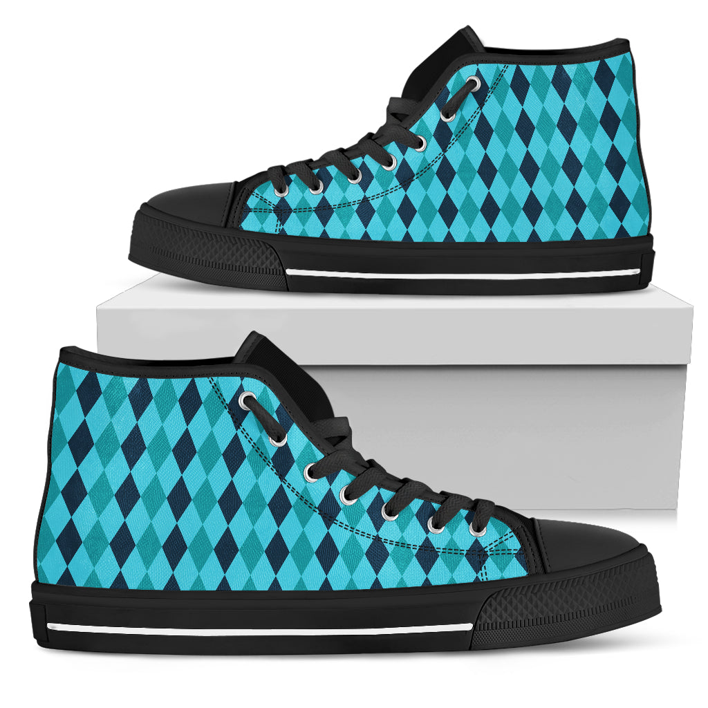 Diamond Pattern - Men's High Top Shoes (Select Color)