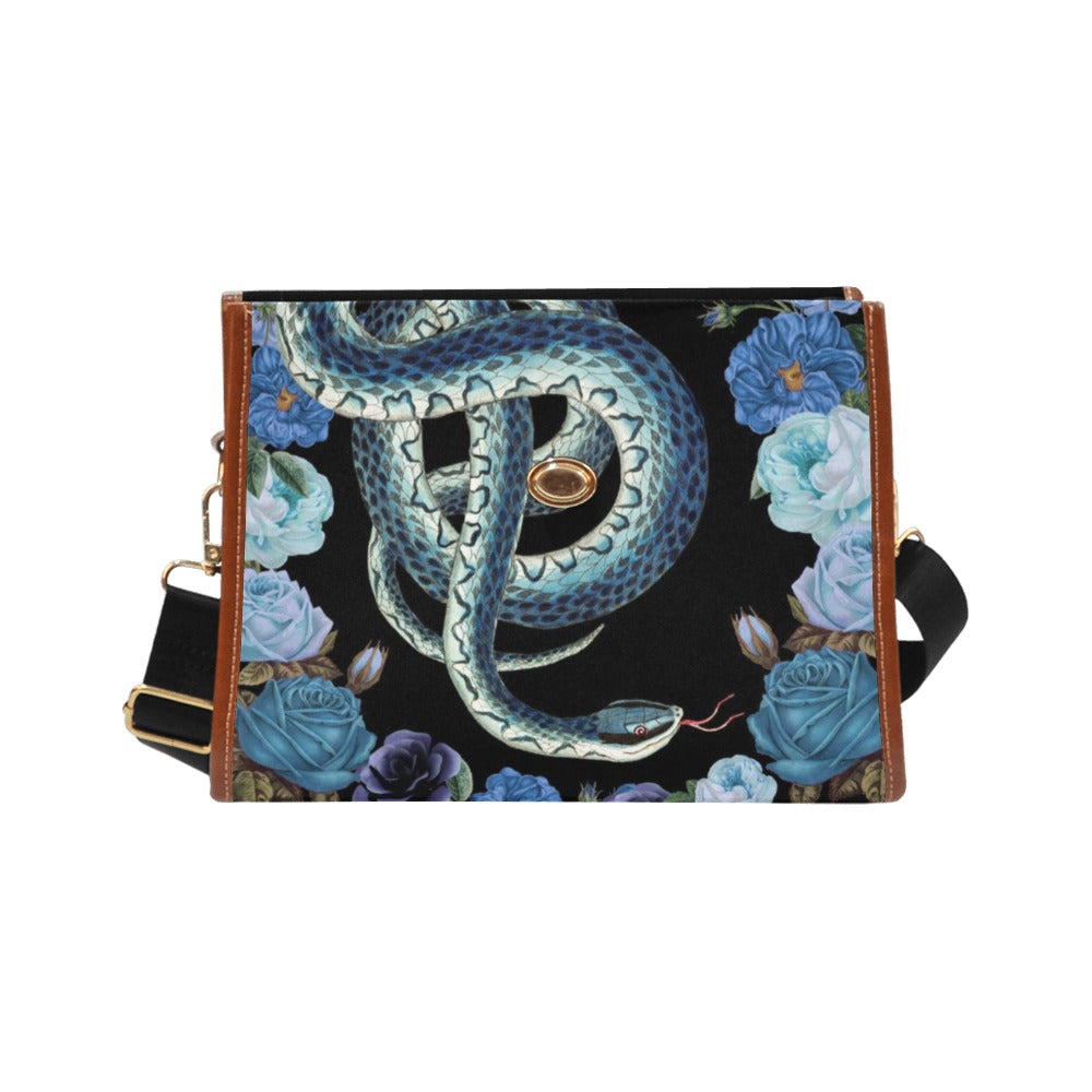 Blue Snake Floral Witch Handbag Shoulderbag