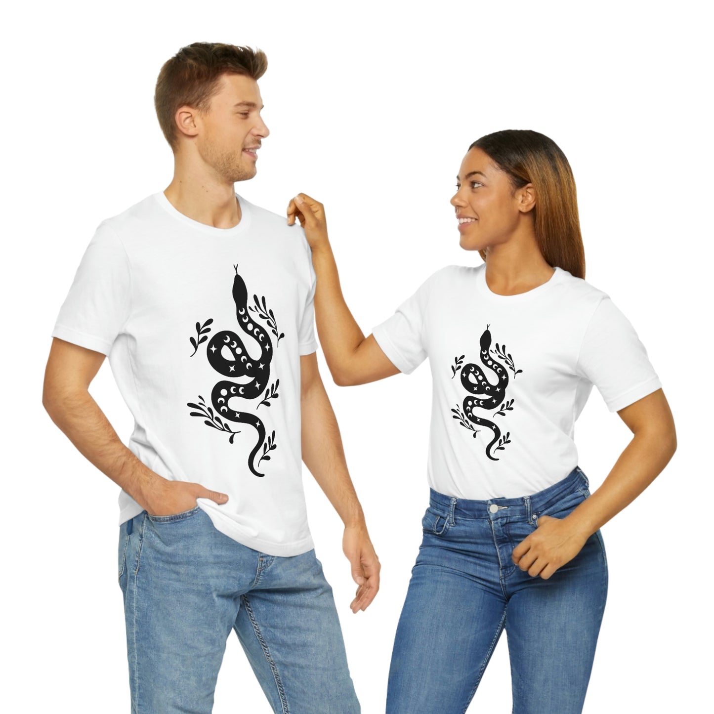 Celestial Snake Tee Shirt, Unisex Jersey Short Sleeve Tee