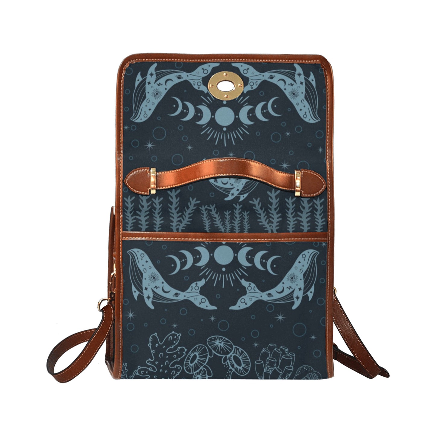 Blue Whale Moon Phases Purse