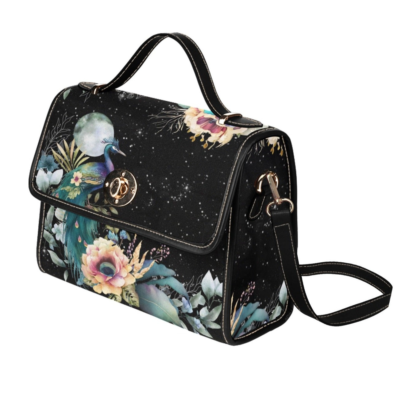 fantasy peacock handbag, cross body purse