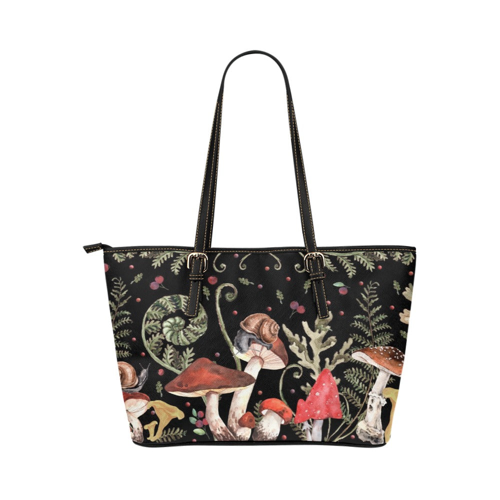 Red Mushrooms Snails Small Tote Bag