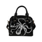 Octopus Black and White Bowler Bag Purse
