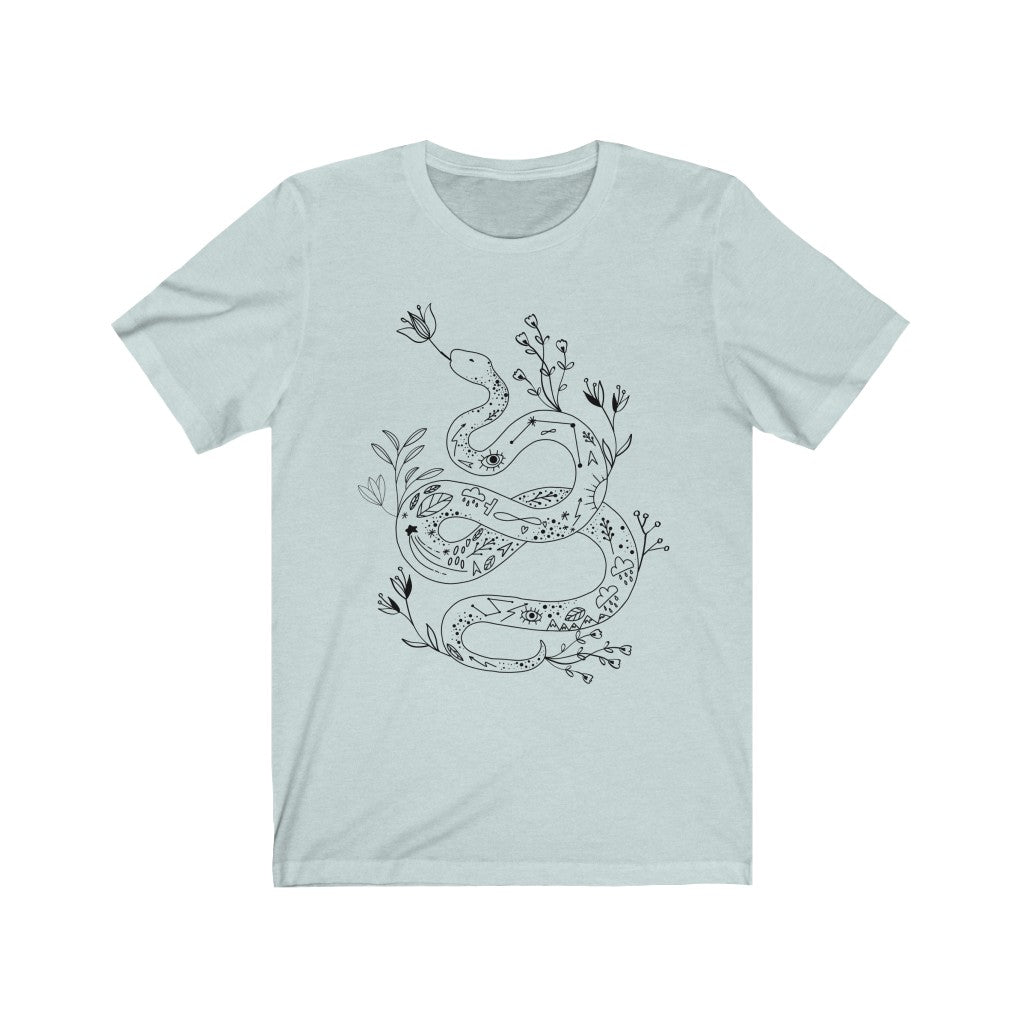 Snake Moth Tee Shirt, Cottagecore Shirt