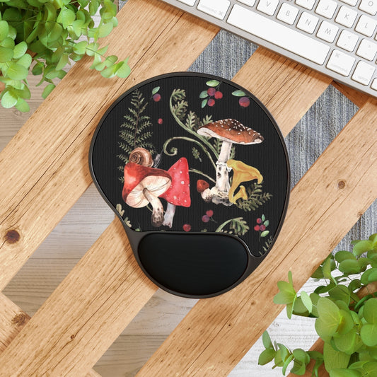 Red Mushrooms Mouse Pad With Wrist Rest
