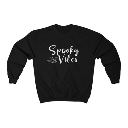 Spooky Vibes Sweatshirt | Halloween Black Sweater | Bats Shirt