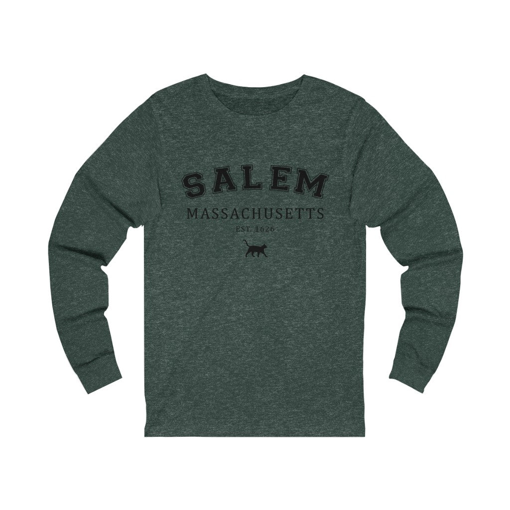 Salem Massachusetts Unisex Jersey Long Sleeve Tee. Halloween sweatshirt. Fall sweatshirt.
