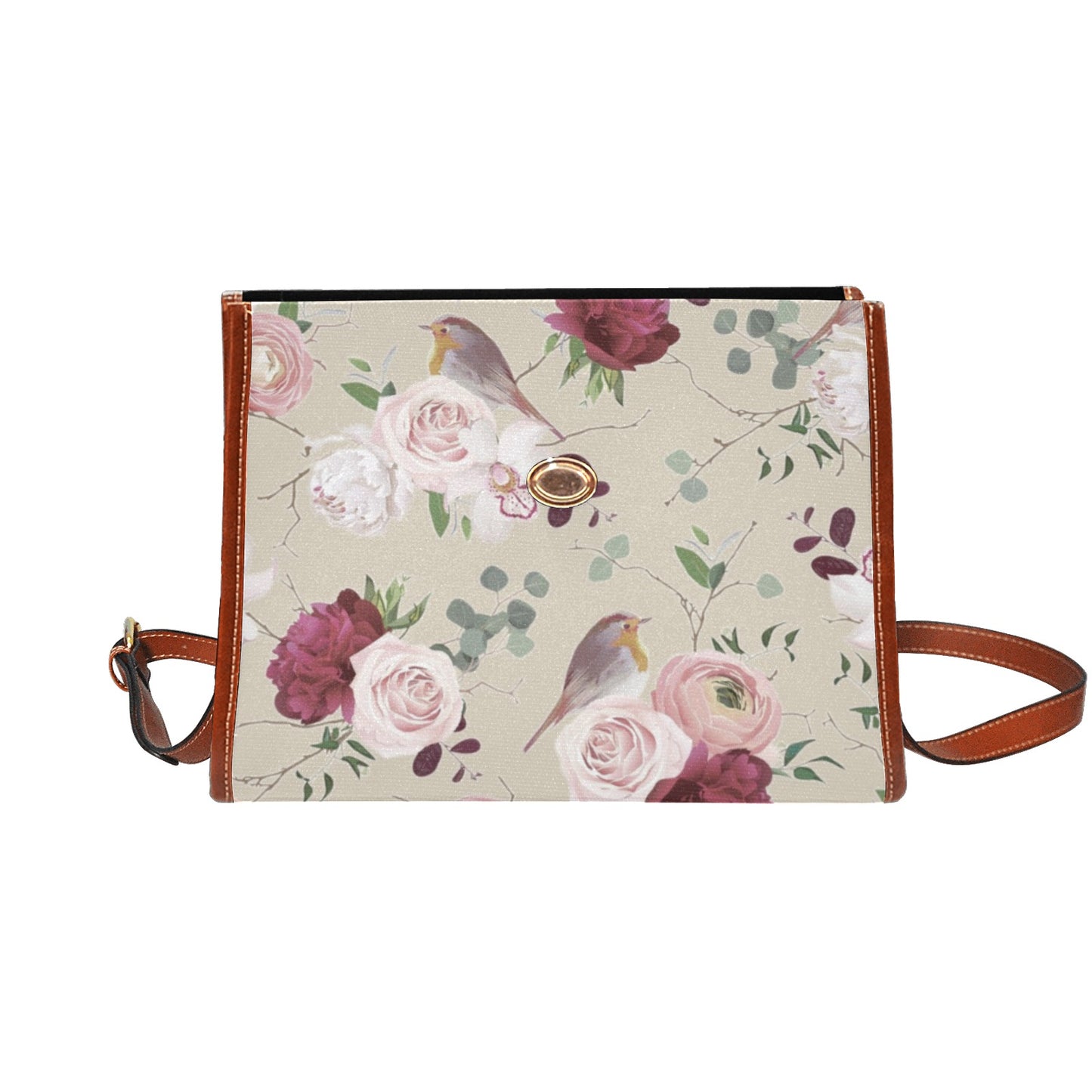 Floral Songbird Cottagecore Crossbody Purse Satchel Hand Bag