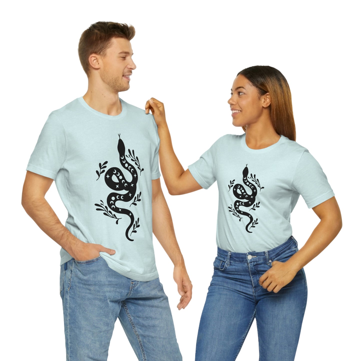 Celestial Snake Tee Shirt, Unisex Jersey Short Sleeve Tee