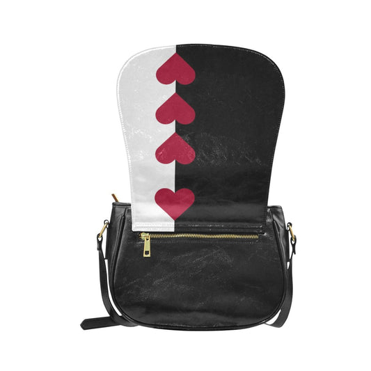 Queen of Hearts Large Saddlebag Purse Cross Body