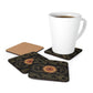 Sun and Man In The Moon - Corkwood Coasters Set - Peach Moon Phases Witchy