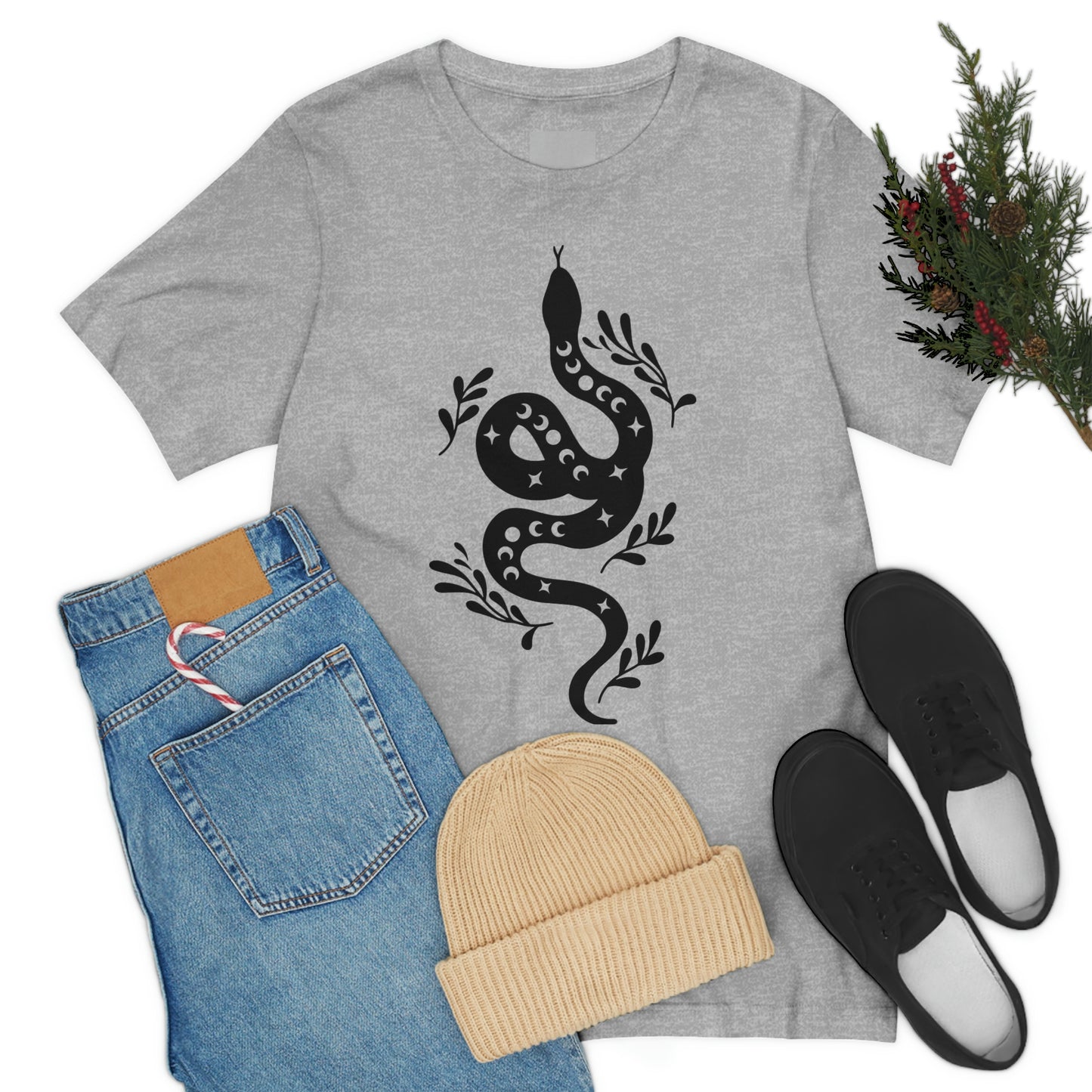 Celestial Snake Tee Shirt, Unisex Jersey Short Sleeve Tee