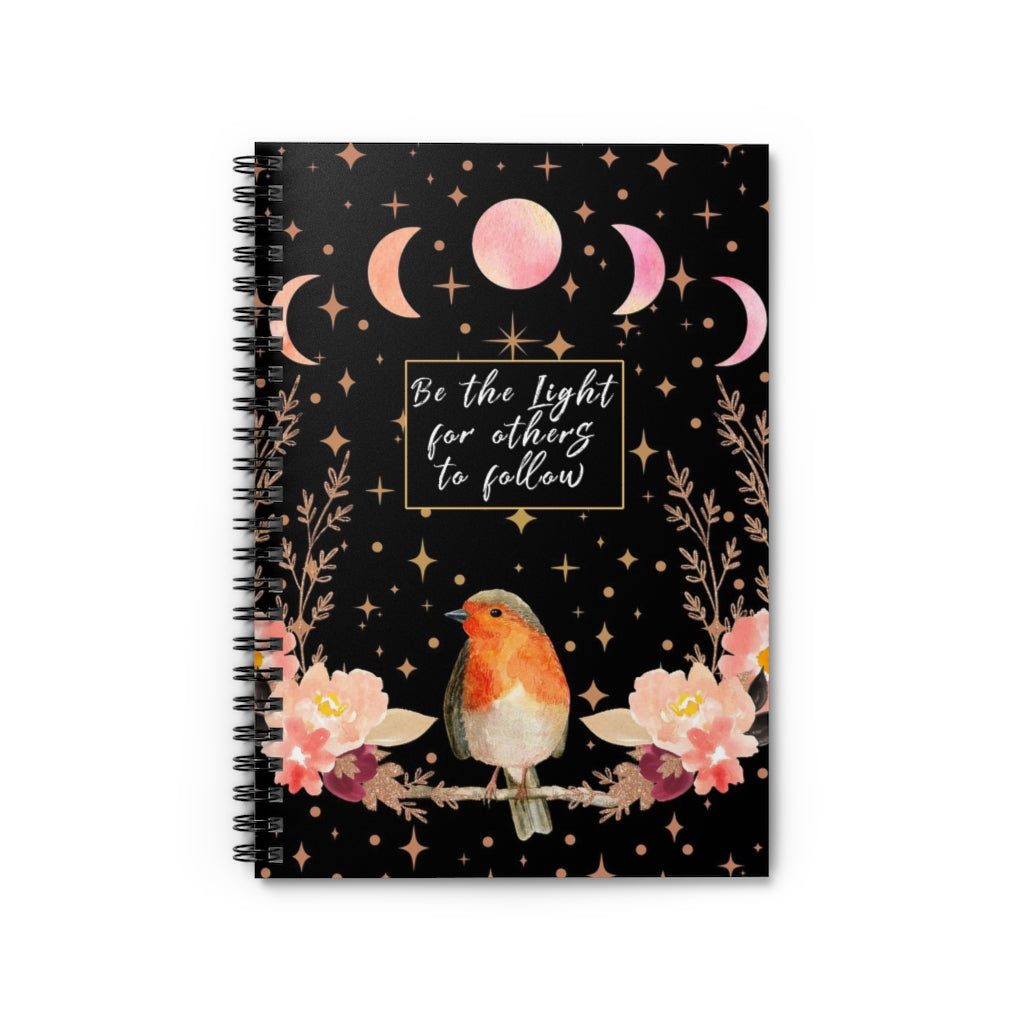 Songbird Be The Light - Spiral Notebook 8x6 - Ruled Line, Gift for Mom