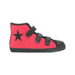 Harley Inspired Red And Black Velcro Shoes Kids