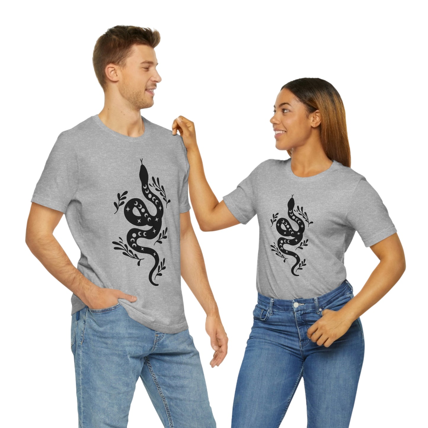 Celestial Snake Tee Shirt, Unisex Jersey Short Sleeve Tee