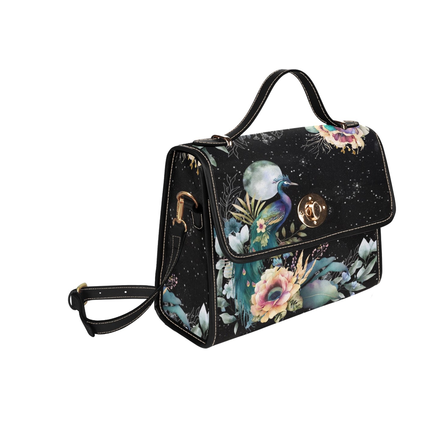 fantasy peacock handbag, cross body purse