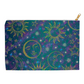 Celestial Teal Purple Sun Moon Starts Accessory Pouches (select size)