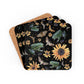 Frogs and Sunflowers - Corkwood Coasters Set - Witchy Gifts