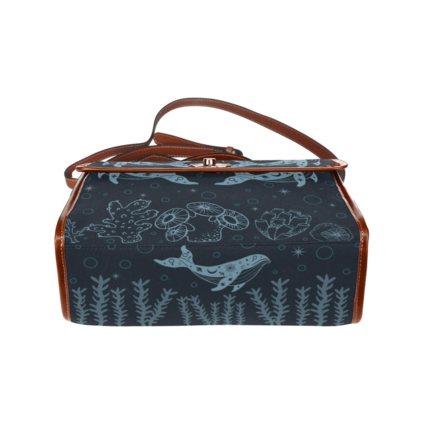 Blue Whale Moon Phases Purse