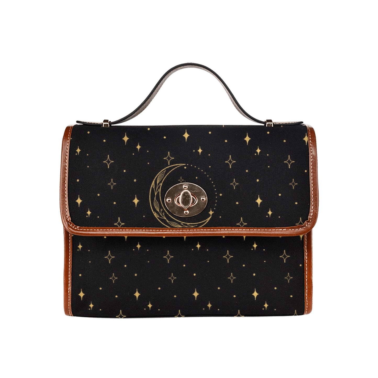 Witchy Moon Black Shoulder Bag Purse