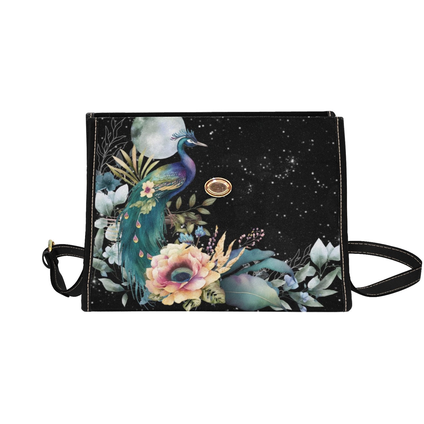 fantasy peacock handbag, cross body purse