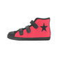 Harley Inspired Red And Black Velcro Shoes Kids