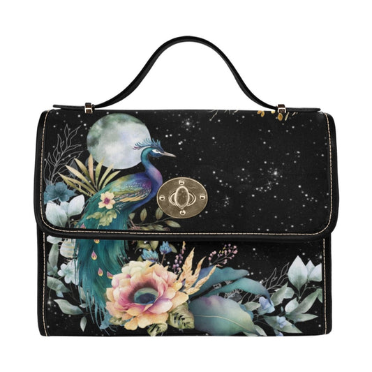 fantasy peacock handbag, cross body purse