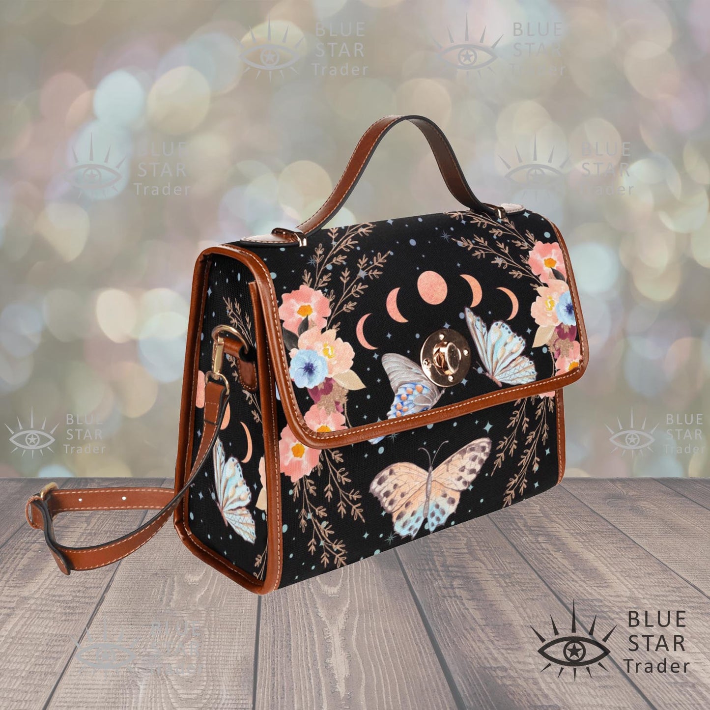 Boho Chic Butterfly Floral Purse